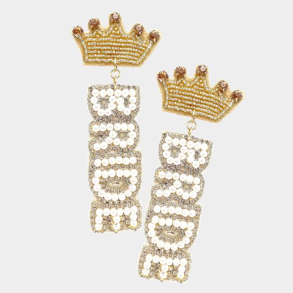 Wona Trading Jewelry - Bride Beaded Earrings